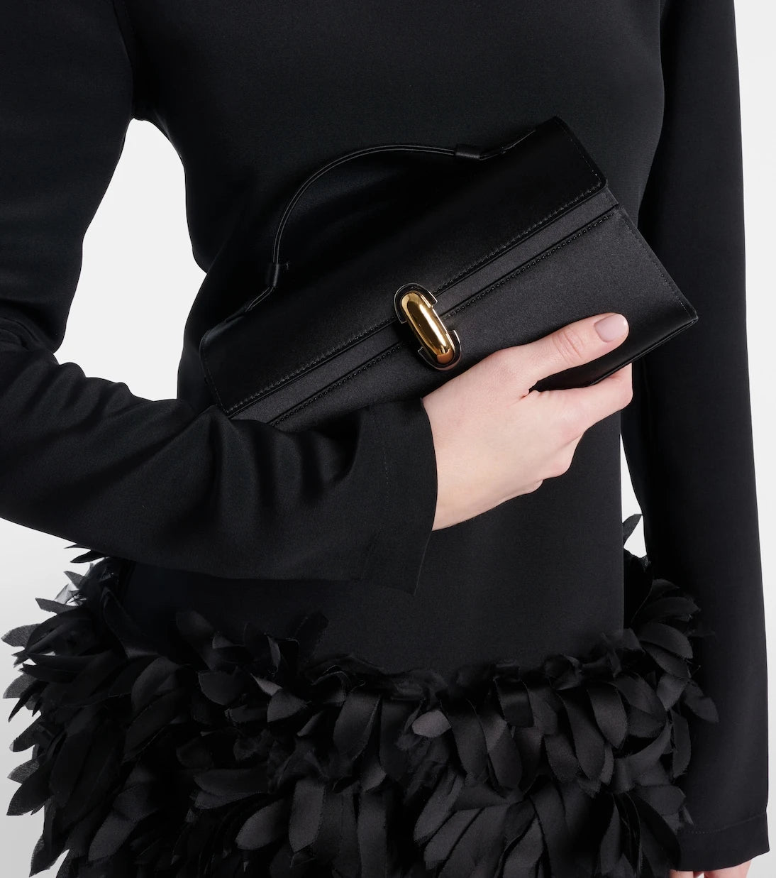 Savette - Symmetry Small satin top-handle bag