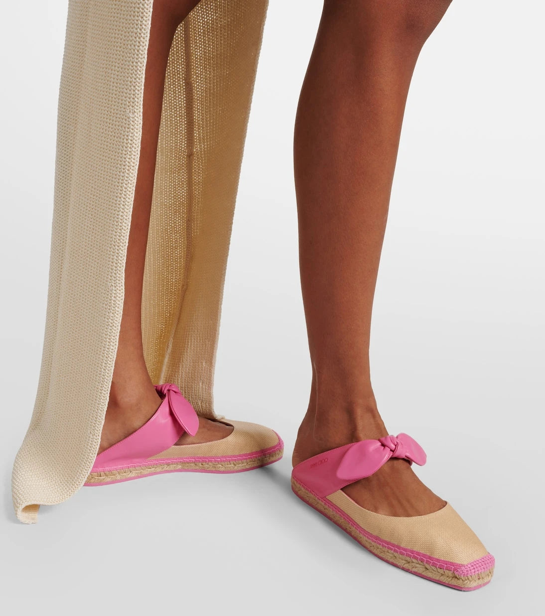 Jimmy Choo - Reka leather-trimmed espadrilles