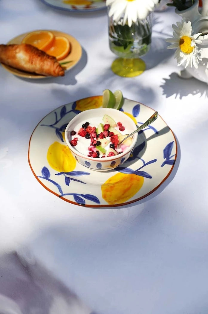Комплект чинии &k amsterdam Plate Lemon Twig 20 cm (4 броя)