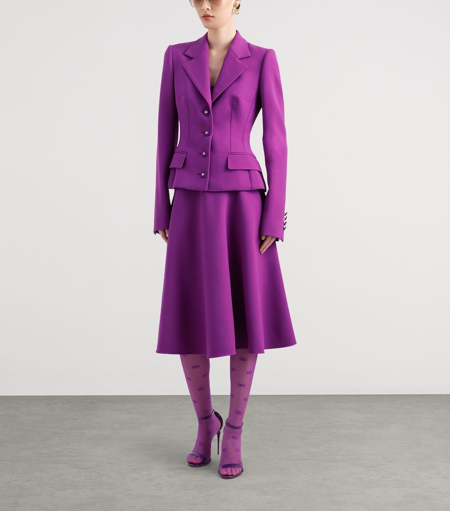 Dolce & Gabbana Multi Virgin Wool Double Crêpe Blazer