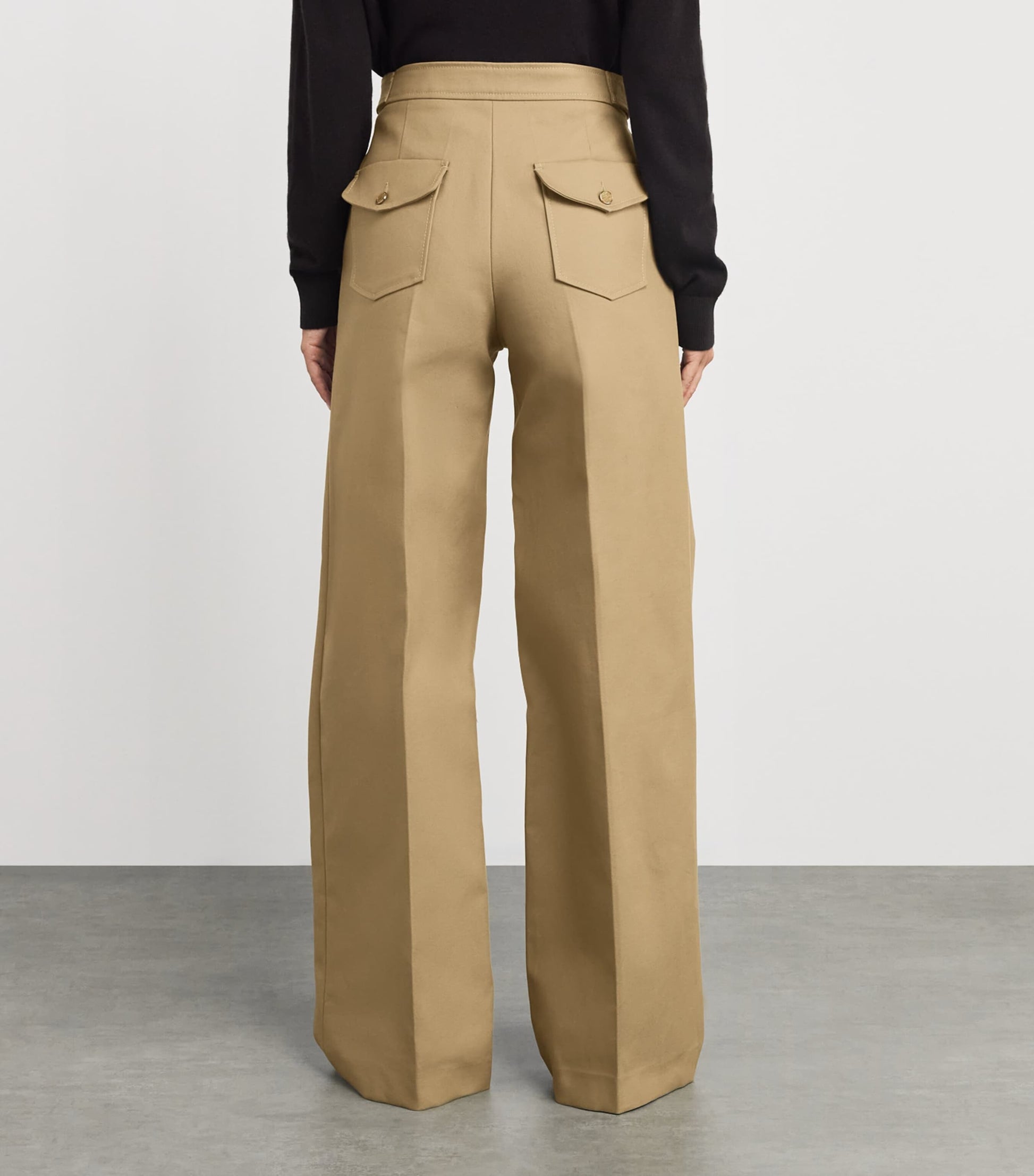 Cotton Wide-Leg Trousers