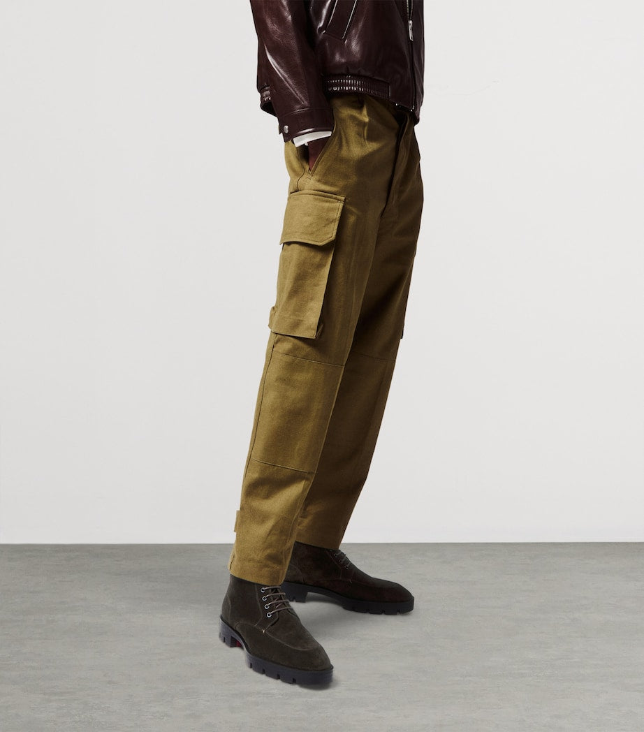 Christian Louboutin Caracolo Lion Suede Boots