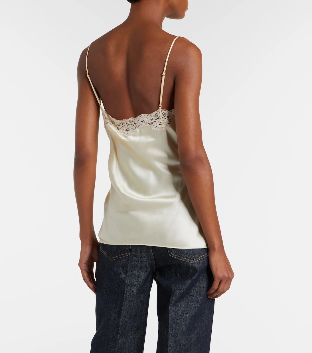 Stella McCartney - Lace-trimmed silk satin camisole