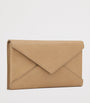 Saint Laurent Brown Large Leather Letter Flap Wallet