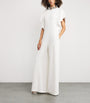 Stella McCartney White Satin Crystal Embellished Jumpsuit
