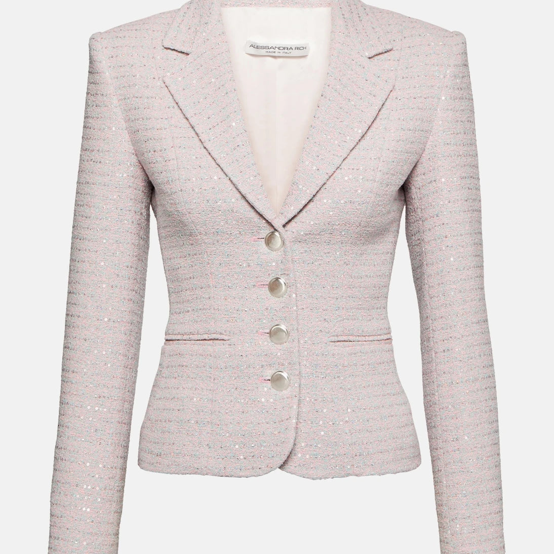 Alessandra Rich - Sequined single-breasted tweed blazer