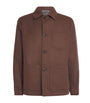 Brown Wool-Silk Overshirt
