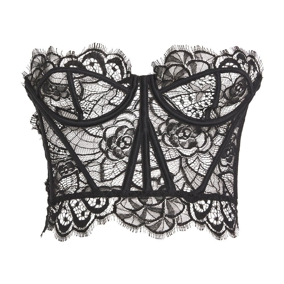 Kiki de Montparnasse Black Lace Coquette Bustier
