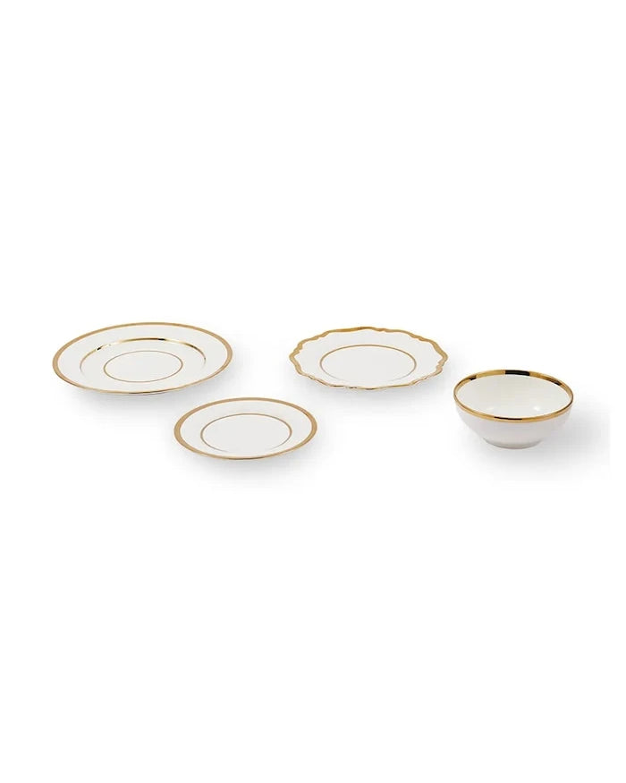 Комплект чинии и чаши Pols Potten Golden Finds (4 броя)