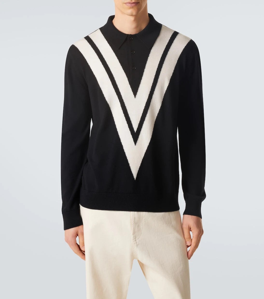 Valentino - Virgin wool polo sweater