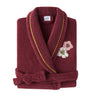 Burgundy Corolles Bathrobe