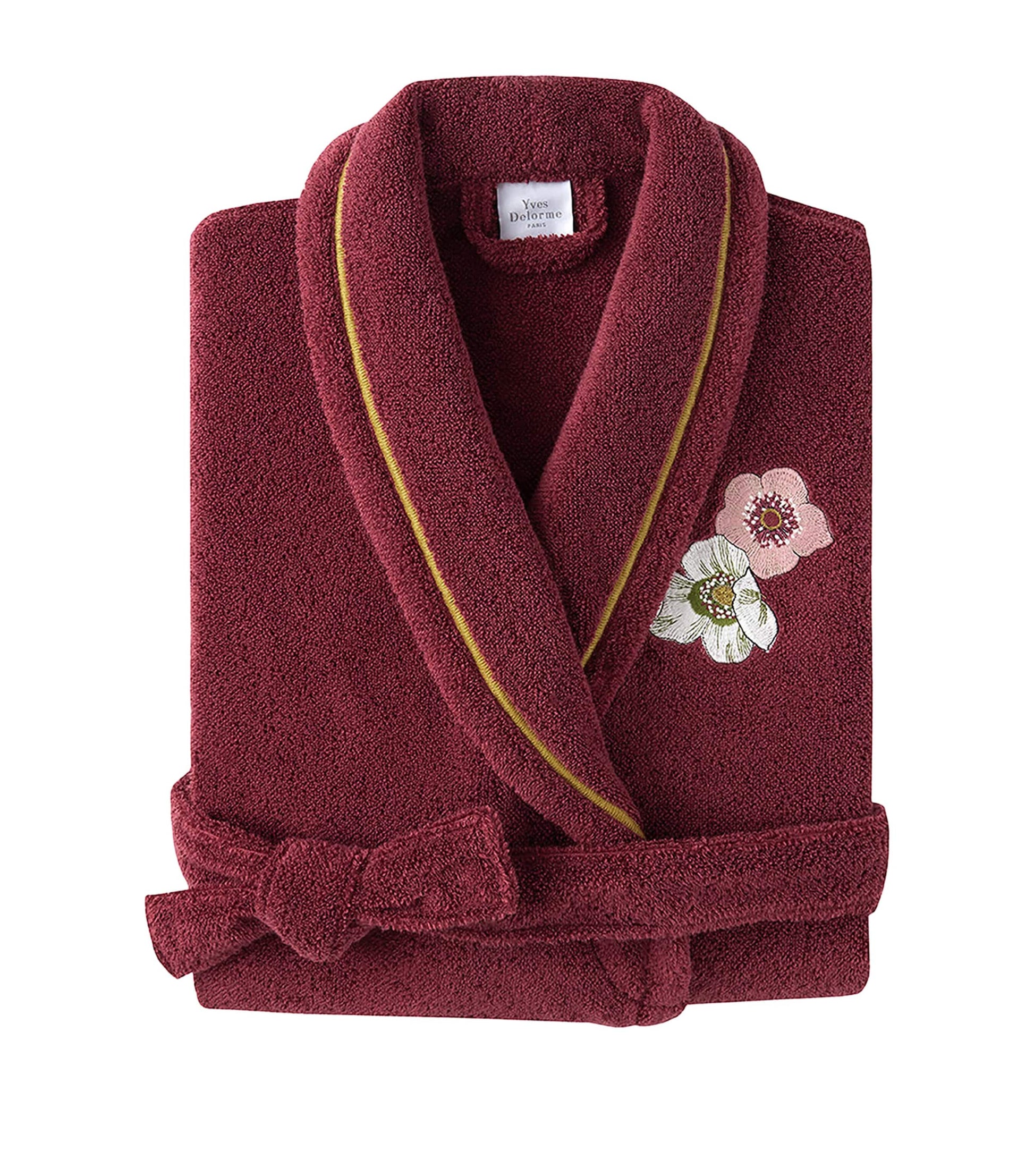 Burgundy Corolles Bathrobe