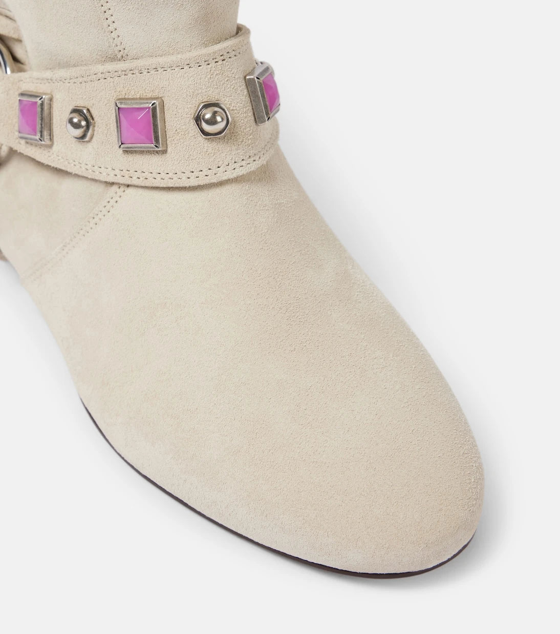 Isabel Marant - Soksa embroidered suede knee-high boots