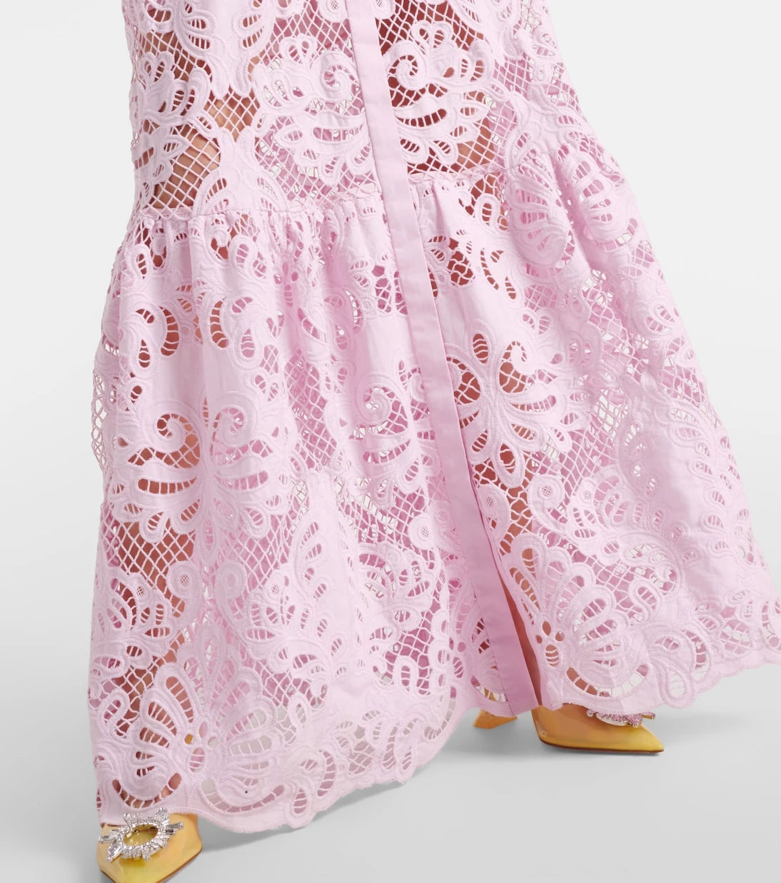 Self-Portrait - Cotton lace shirt dress