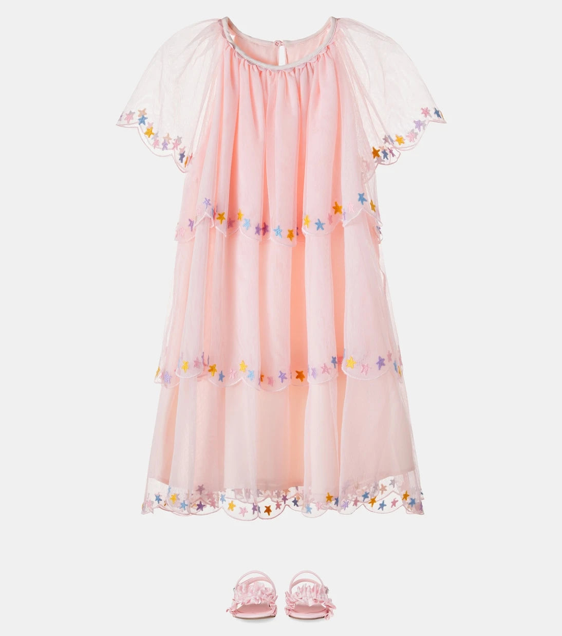 Stella McCartney Kids - Embroidered tulle dress