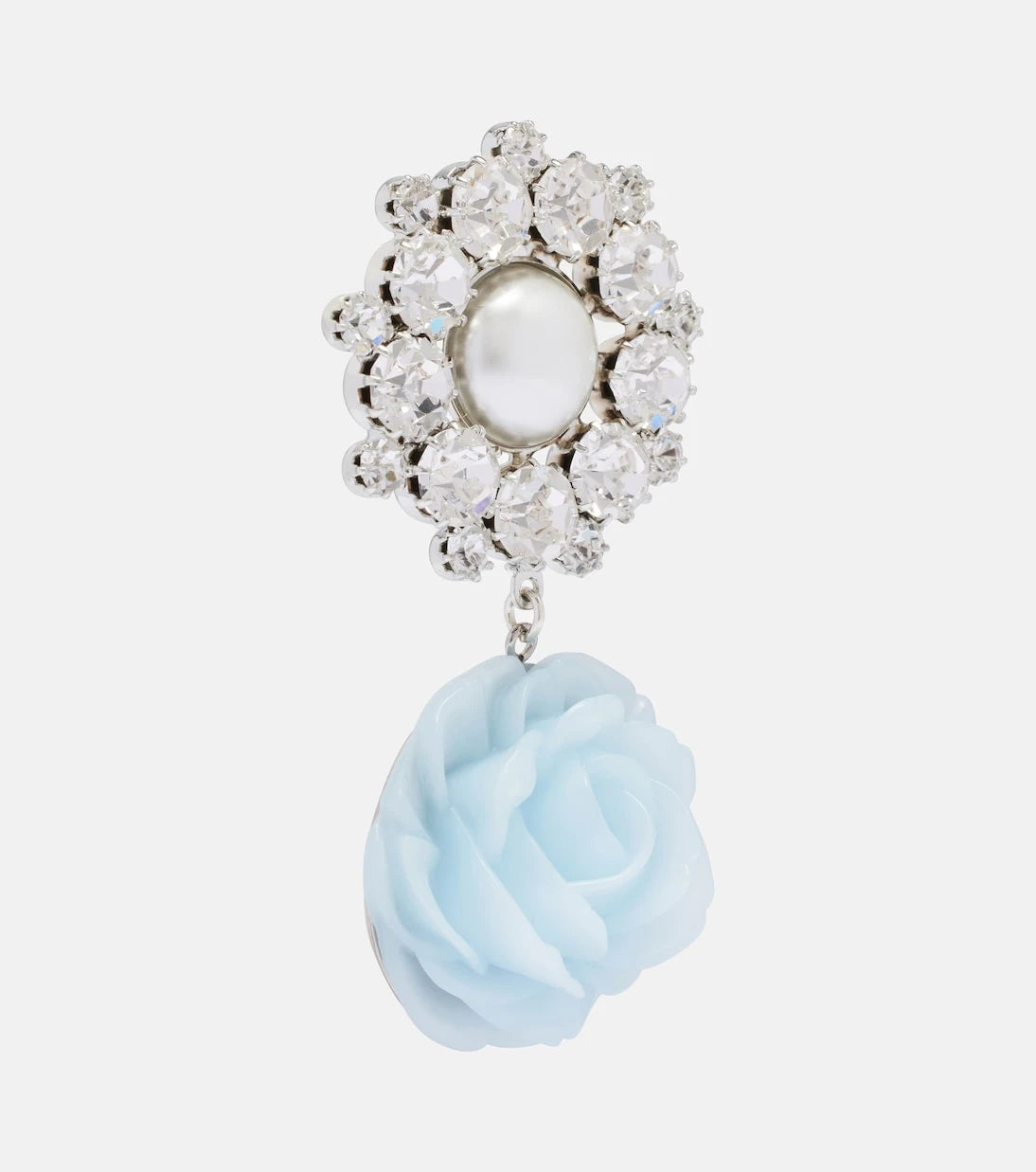 Magda Butrym - Floral-appliqué embellished drop earrings
