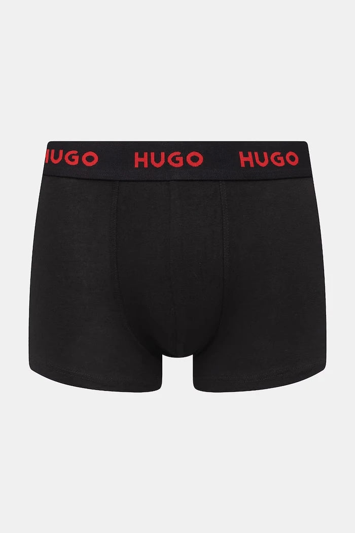 HUGO erkek pamuk elastan boxer şort TRIPLET DESIGN 3'lü set