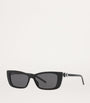 Black Slim Cat-Eye Sunglasses