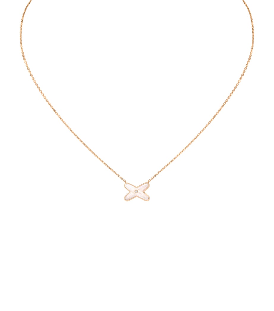 Rose Gold, Diamond and Mother-of-Pearl Jeux de Liens Pendant Necklace