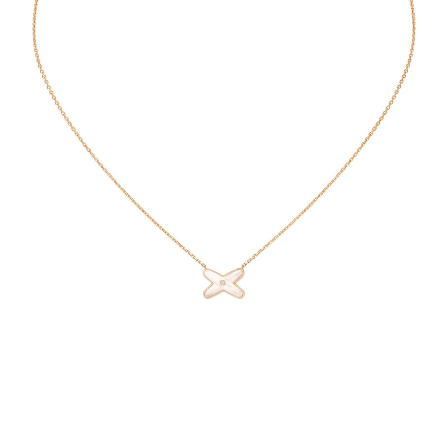 Rose Gold, Diamond and Mother-of-Pearl Jeux de Liens Pendant Necklace