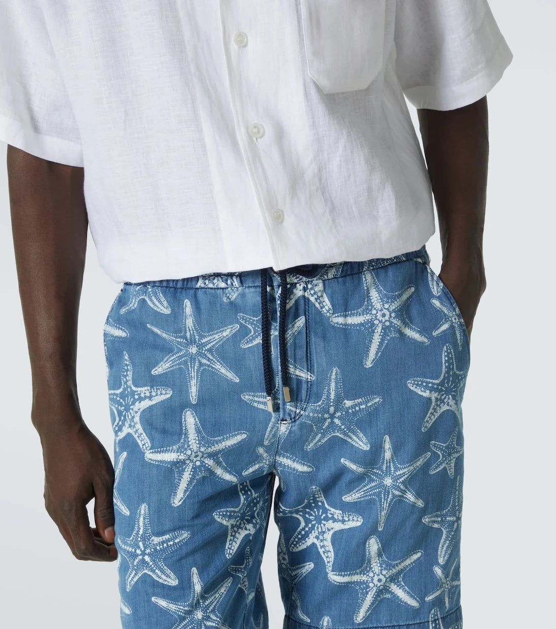 Vilebrequin - Printed denim Bermuda shorts
