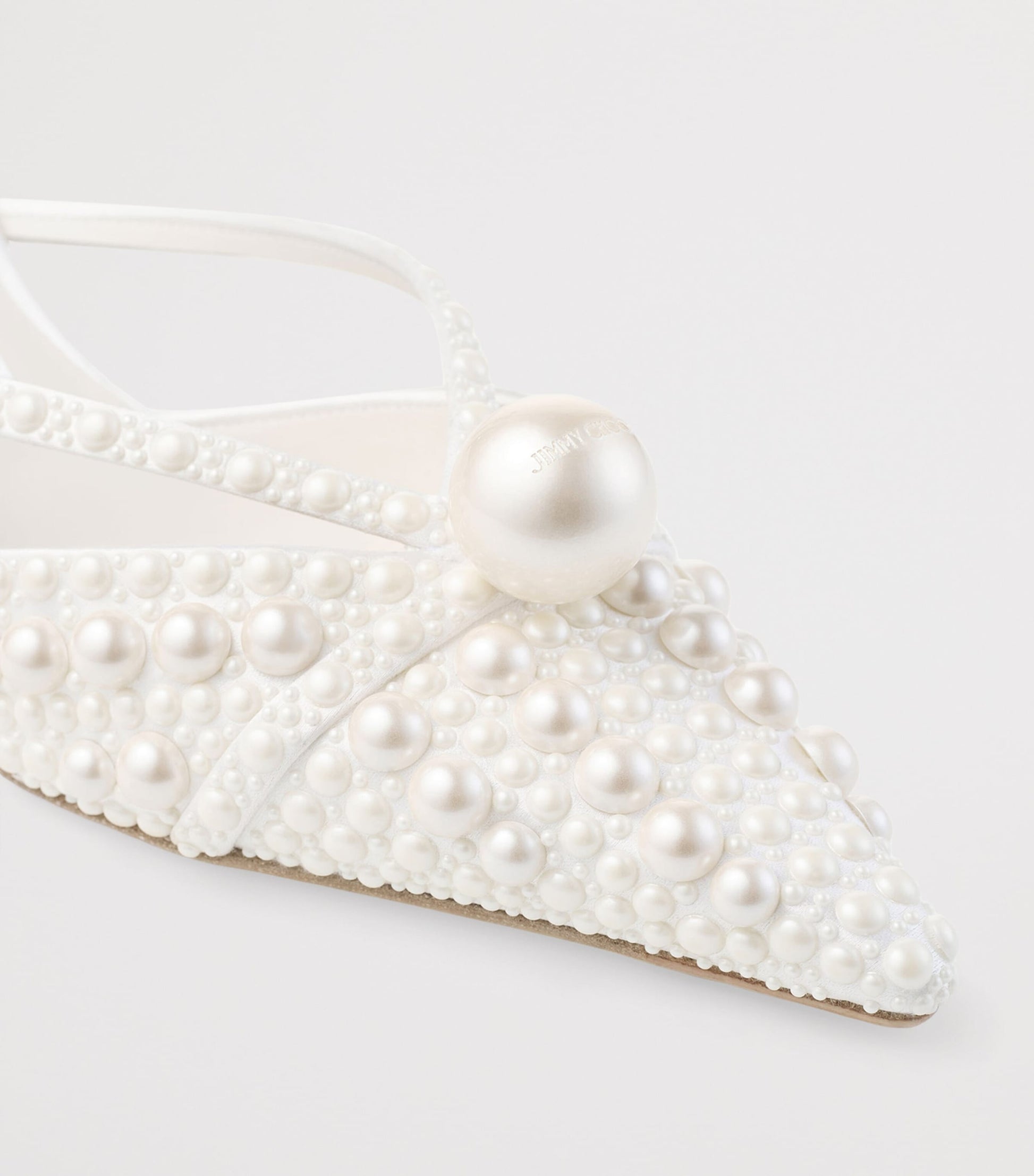 White Sana 50 Satin Embellished Mules