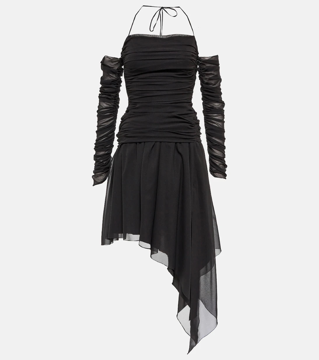 Blumarine - Ruched silk-blend minidress