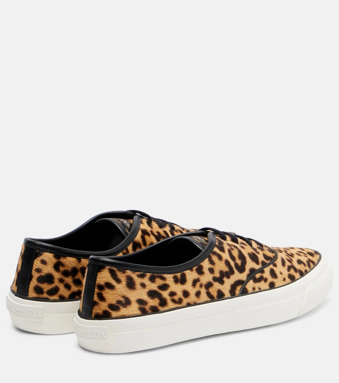 Aquazzura - Minimalist animal-printed leather sneakers
