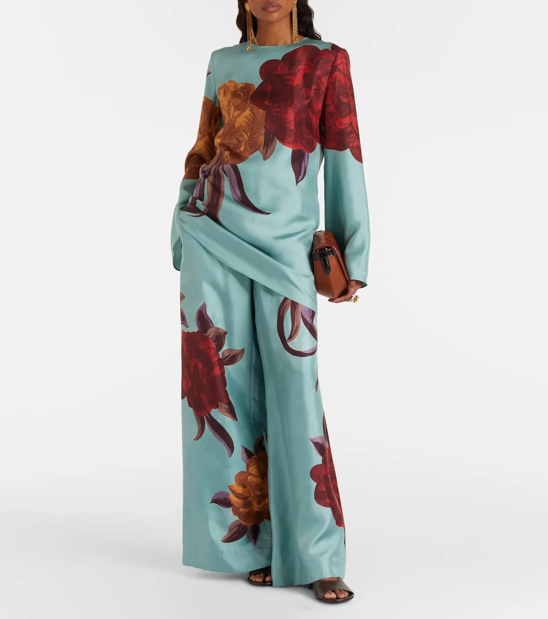 La DoubleJ - Supremes Swing floral silk minidress