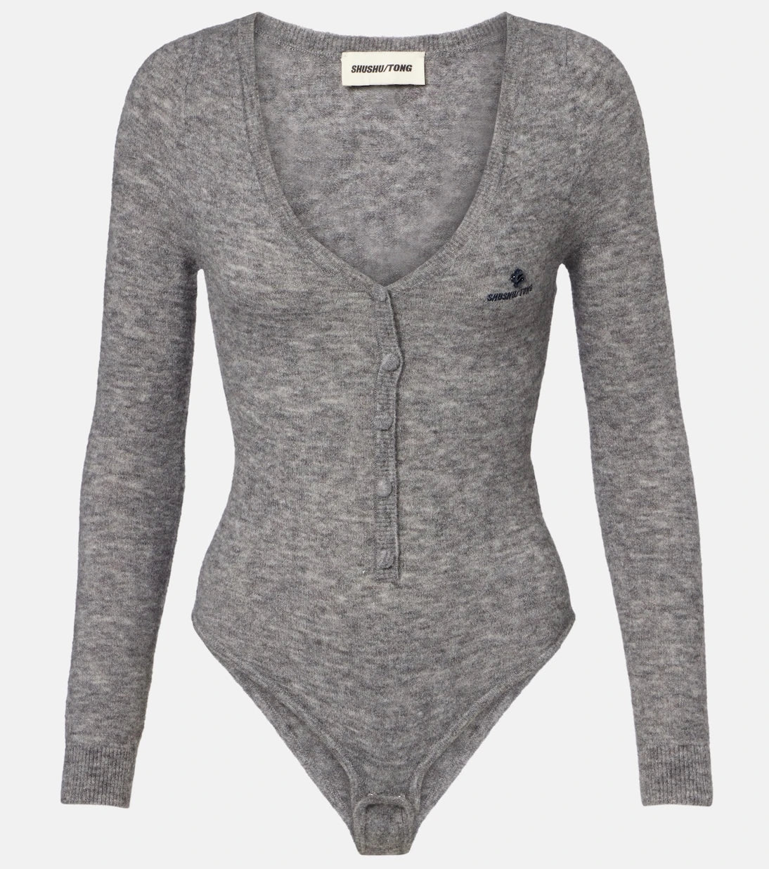 Shushu/Tong - Logo wool-blend bodysuit