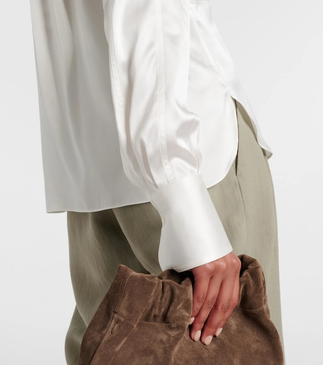 Brunello Cucinelli - Silk-blend satin blouse