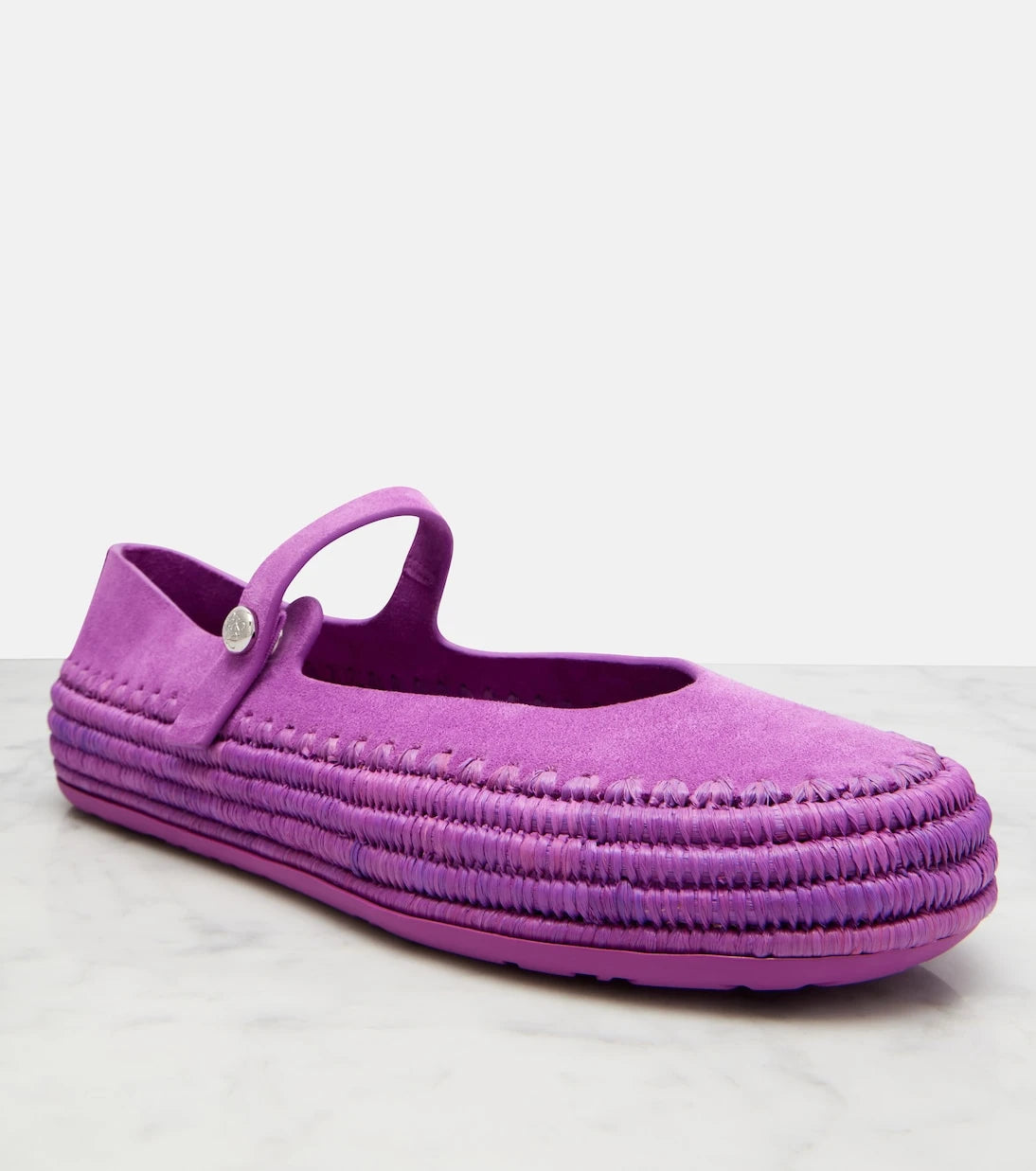 Loewe - Paula's Ibiza Rio suede Mary Jane flats