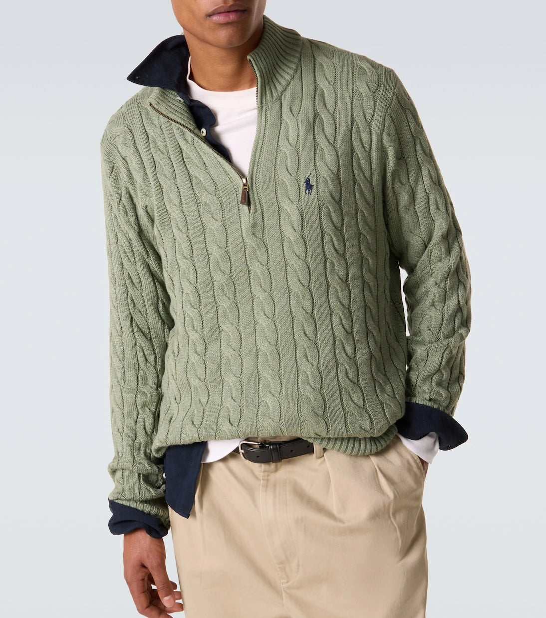Polo Ralph Lauren - سترة قطنية بنقشة الكابل