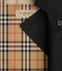 Burberry Black Cotton Short Kensington Heritage Trench Coat