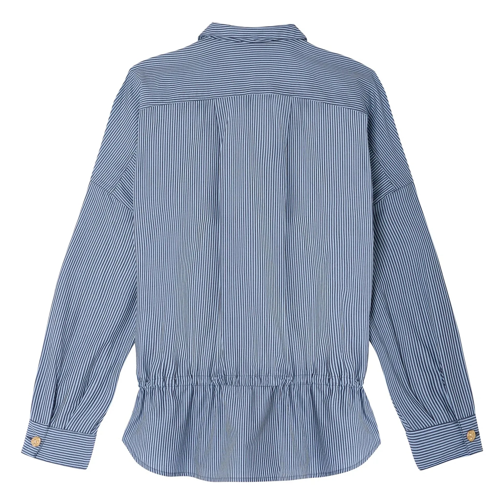 Sessùn - Santalin Cotton Stripes Blouse | Blue