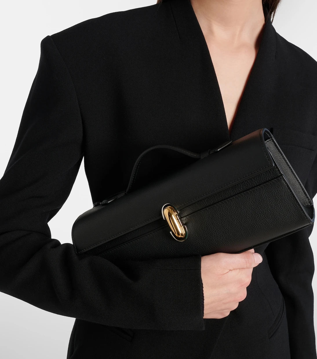 Savette - Symmetry Slim leather top-handle bag