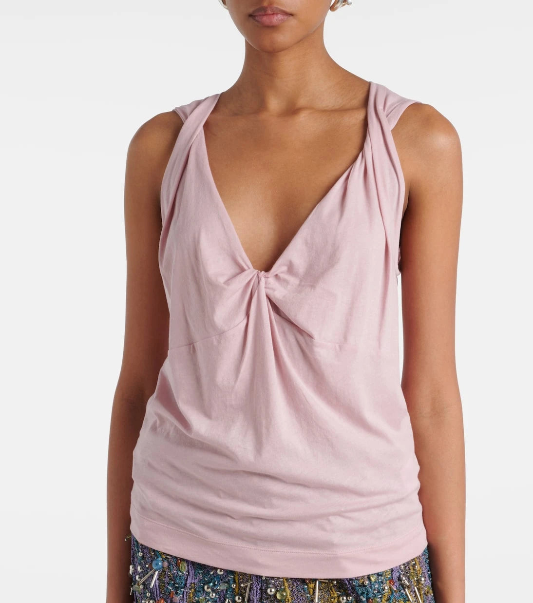 Dries Van Noten - Gathered cotton top