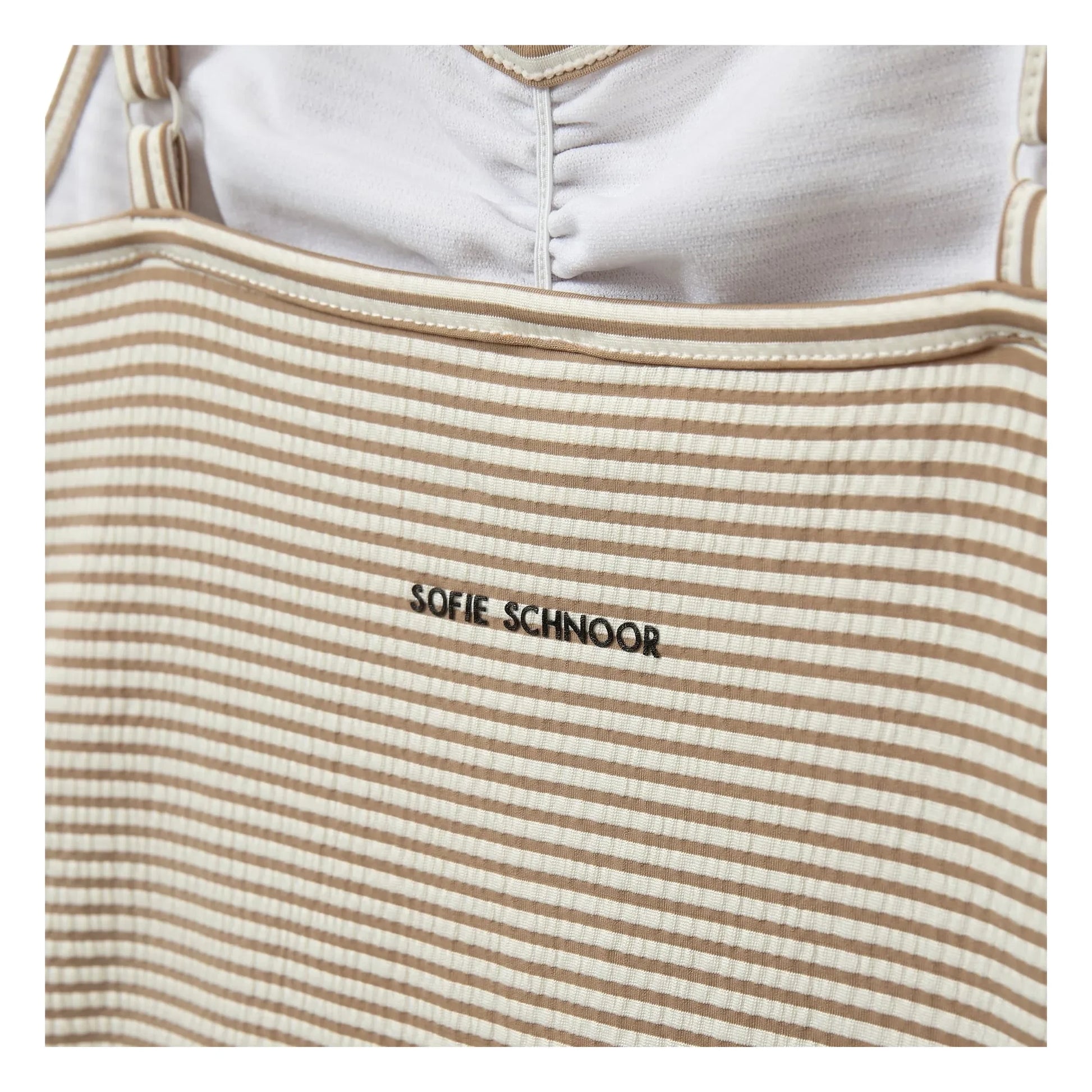 Sofie Schnoor - Britalianasy Striped Swimsuit | Taupe brown
