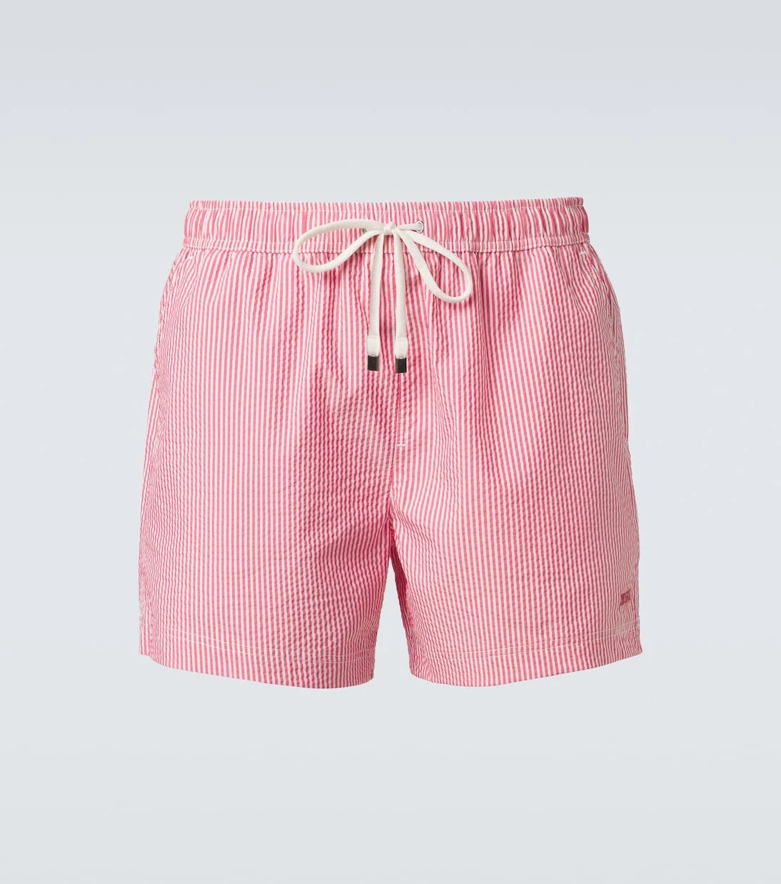 Zegna - Striped seersucker swim trunks