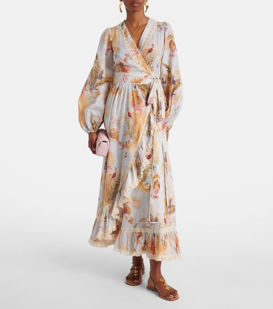 Zimmermann - Ascension floral ruffled cotton midi dress