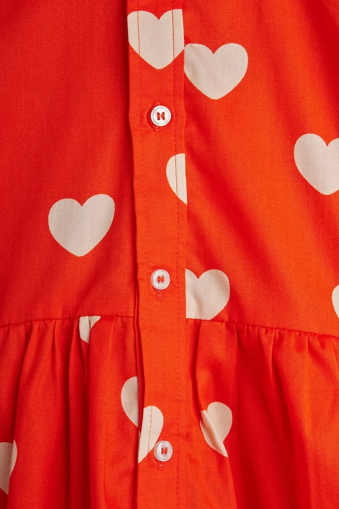 Детска памучна рокля Mini Rodini Hearts