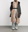 Yves Salomon Beige Fox-Rabbit Blended-Cotton Parka (72cm)
