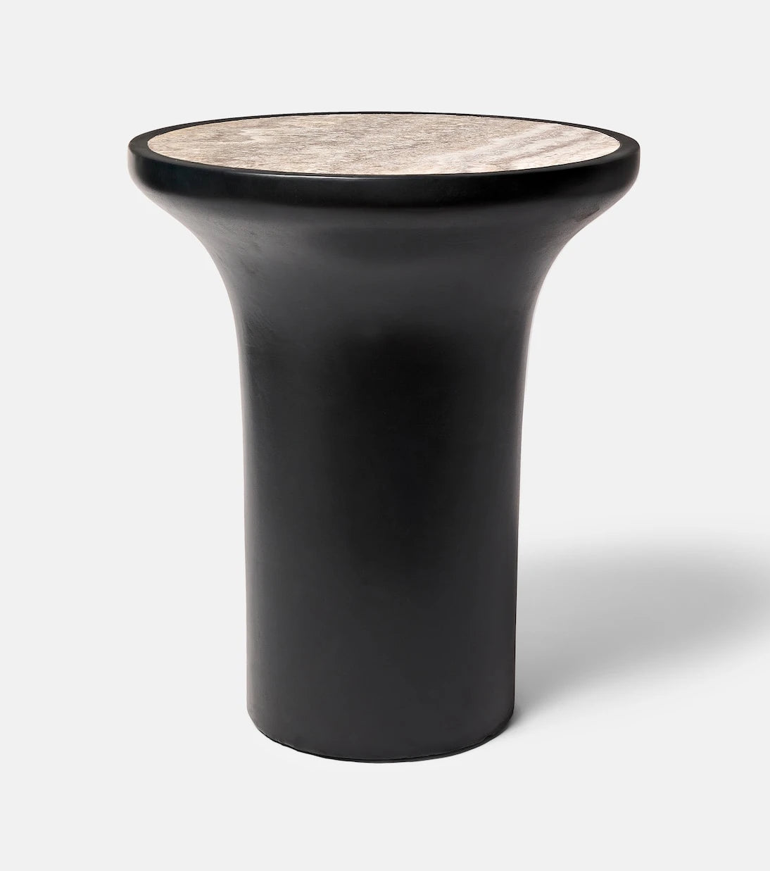 101 Copenhagen - Trumpet Tall travertine side table