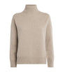 Beige Cashmere Rollneck Sweater