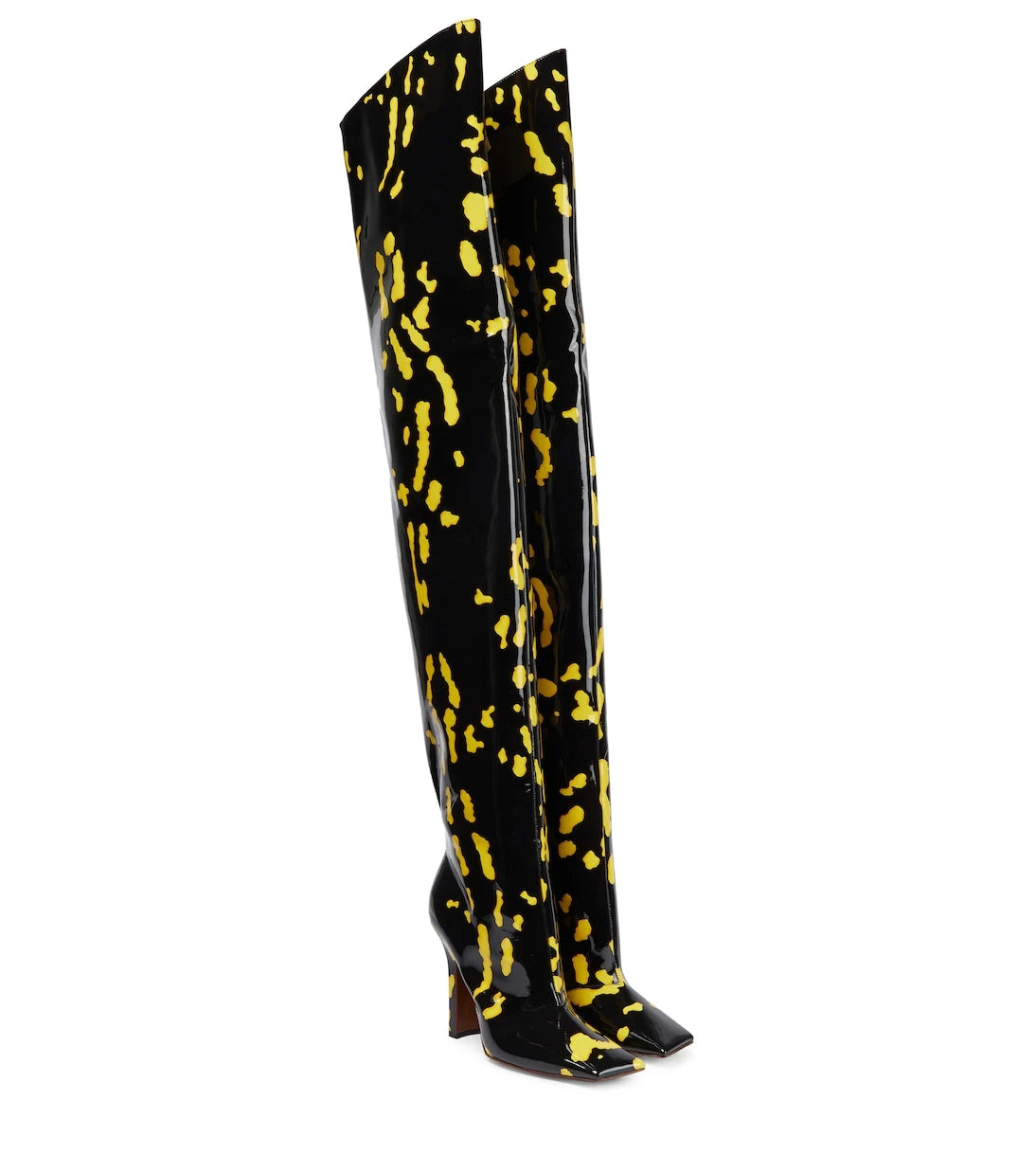 Vetements - Patent leather over-the-knee boots