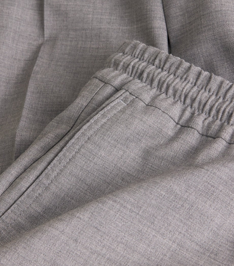 Stretch-Wool Drawstring Trousers