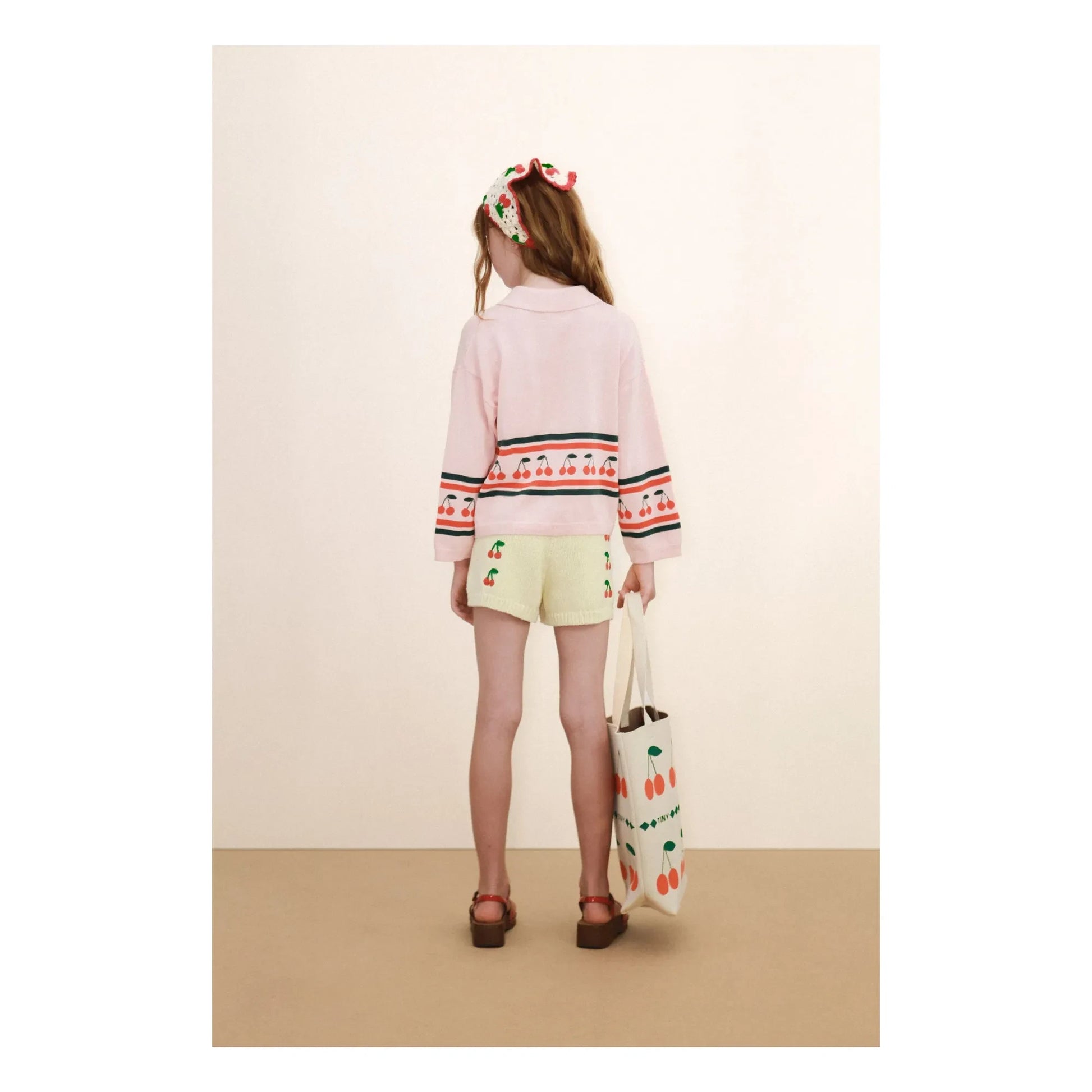 Tinycottons - Polo Cerises Maille | Pink