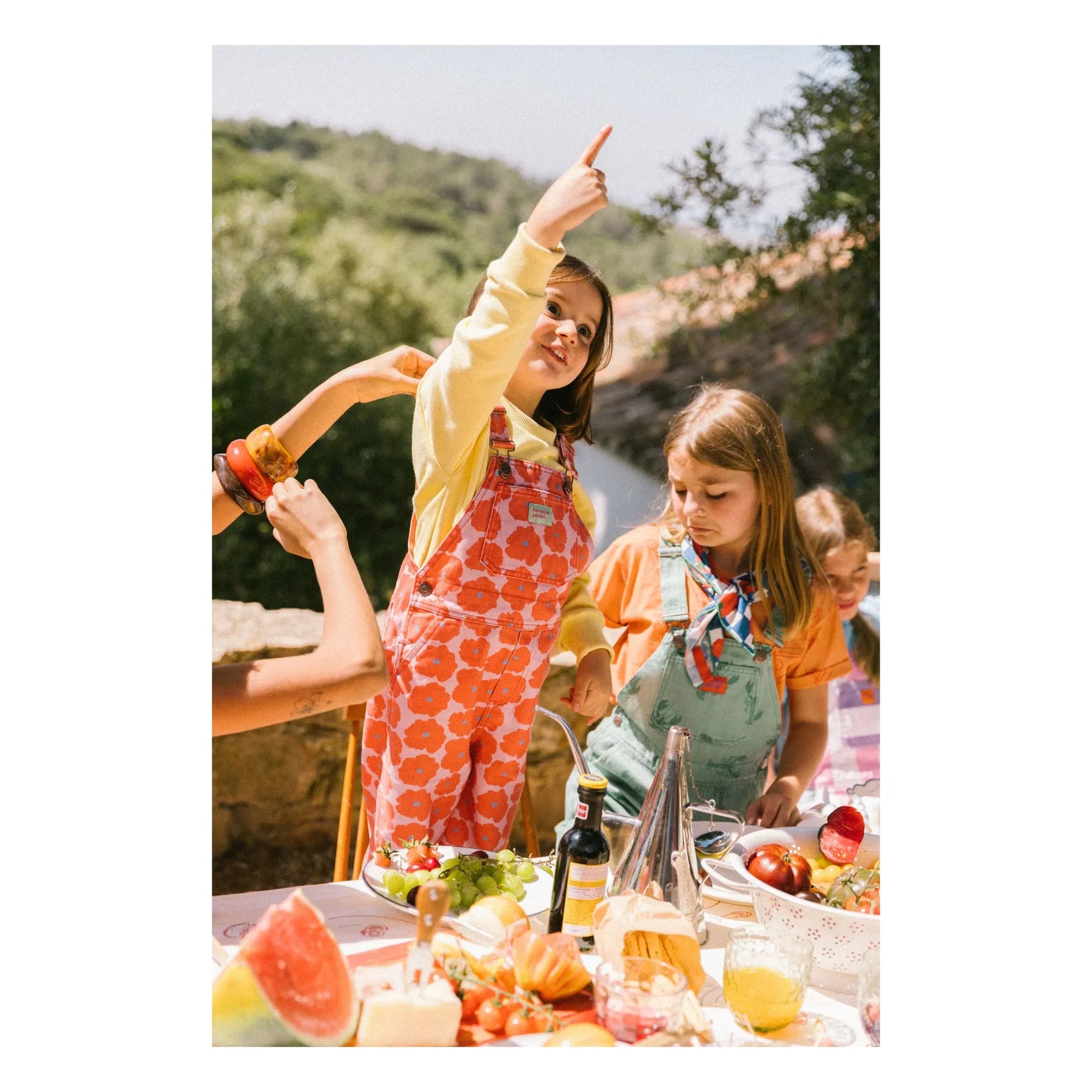 Favorite People - Napoli floral dungarees | Red