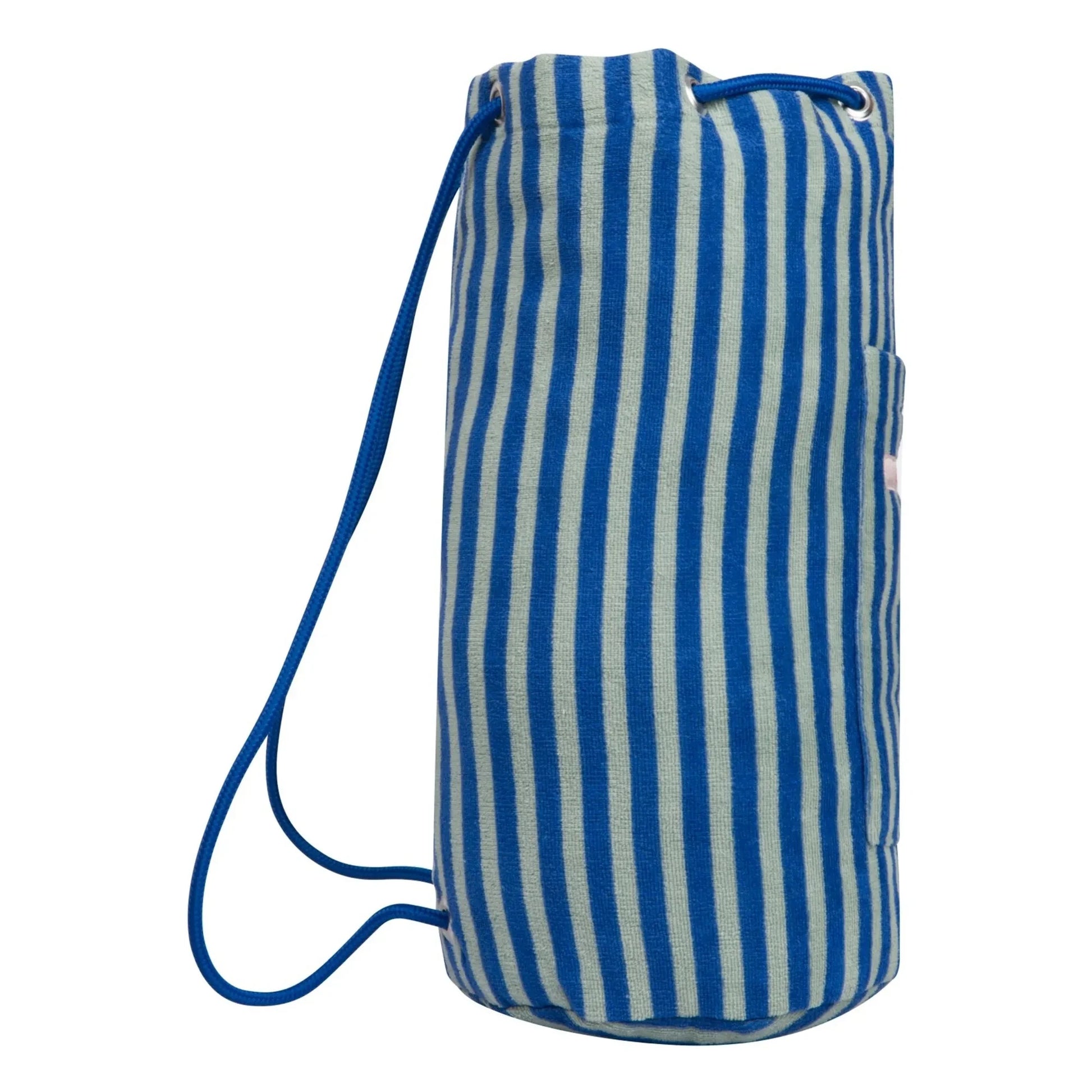 Jera Mini - Striped Terry Pocket Backpack | Green water