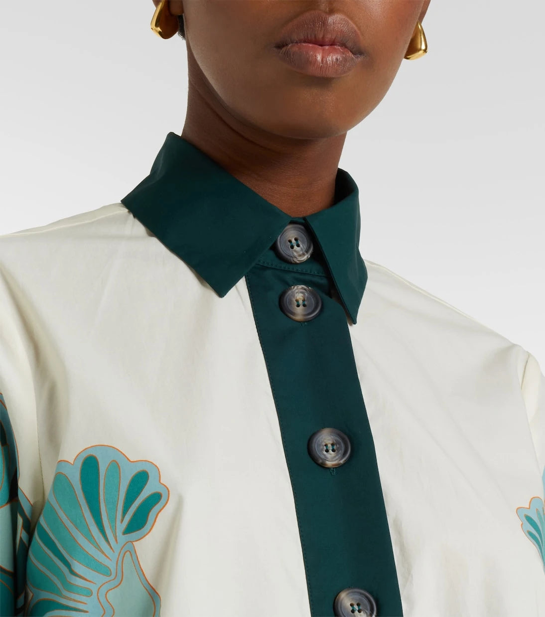 La DoubleJ - Artemis printed cotton poplin shirt dress